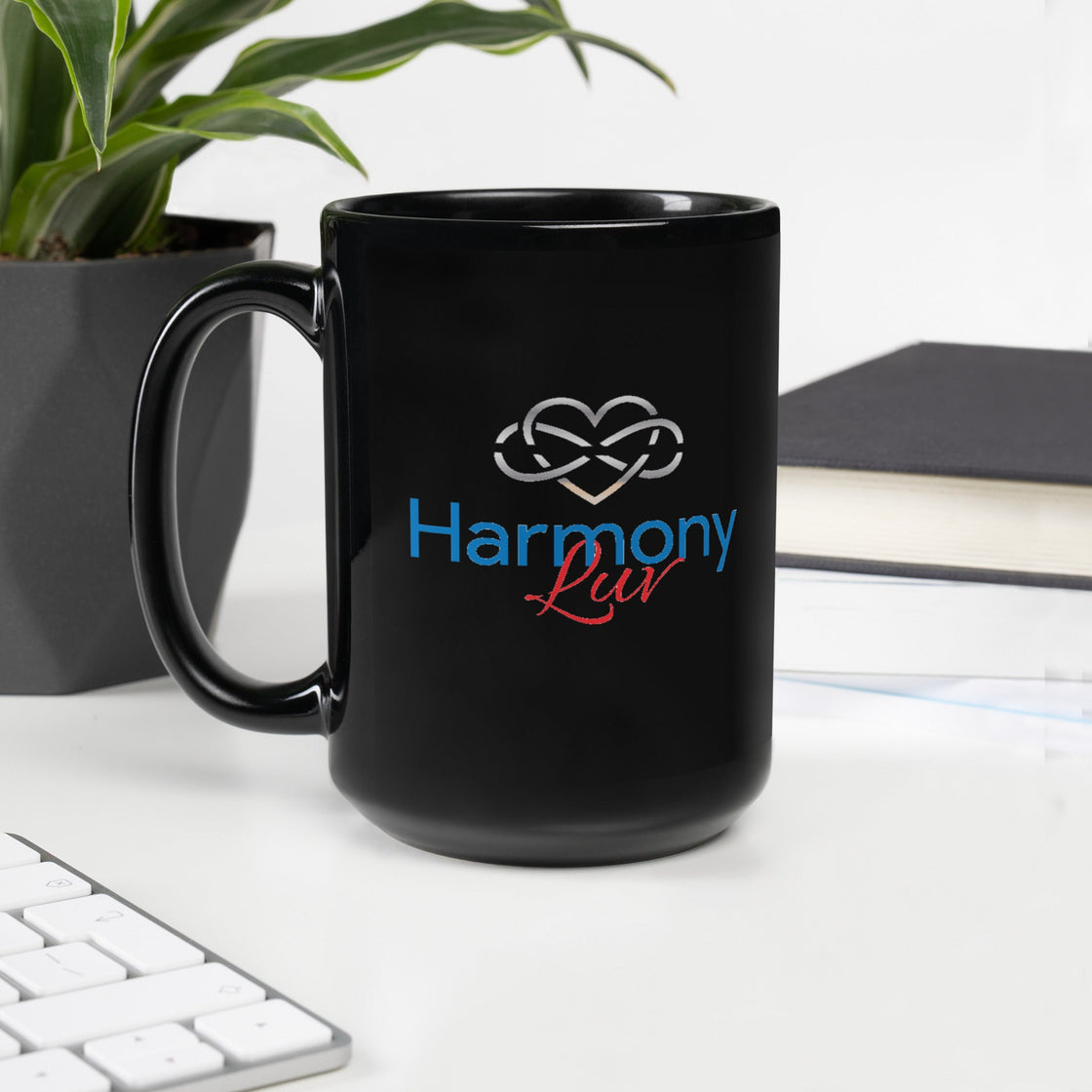 Black Glossy Mug By Harmony Luv 15Oz