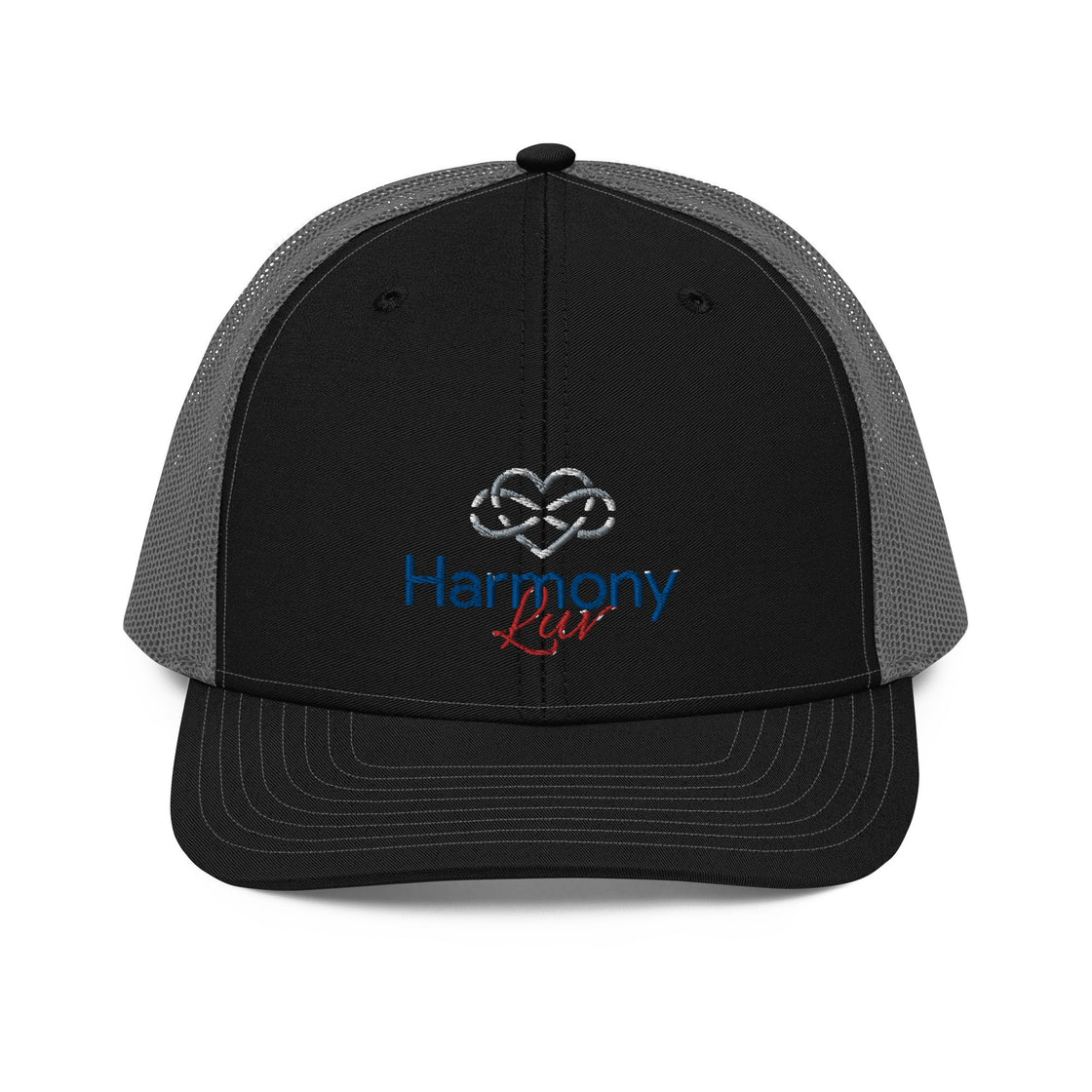 Harmony Luv Embroided Trucker Cap Black / Charcoal Hats