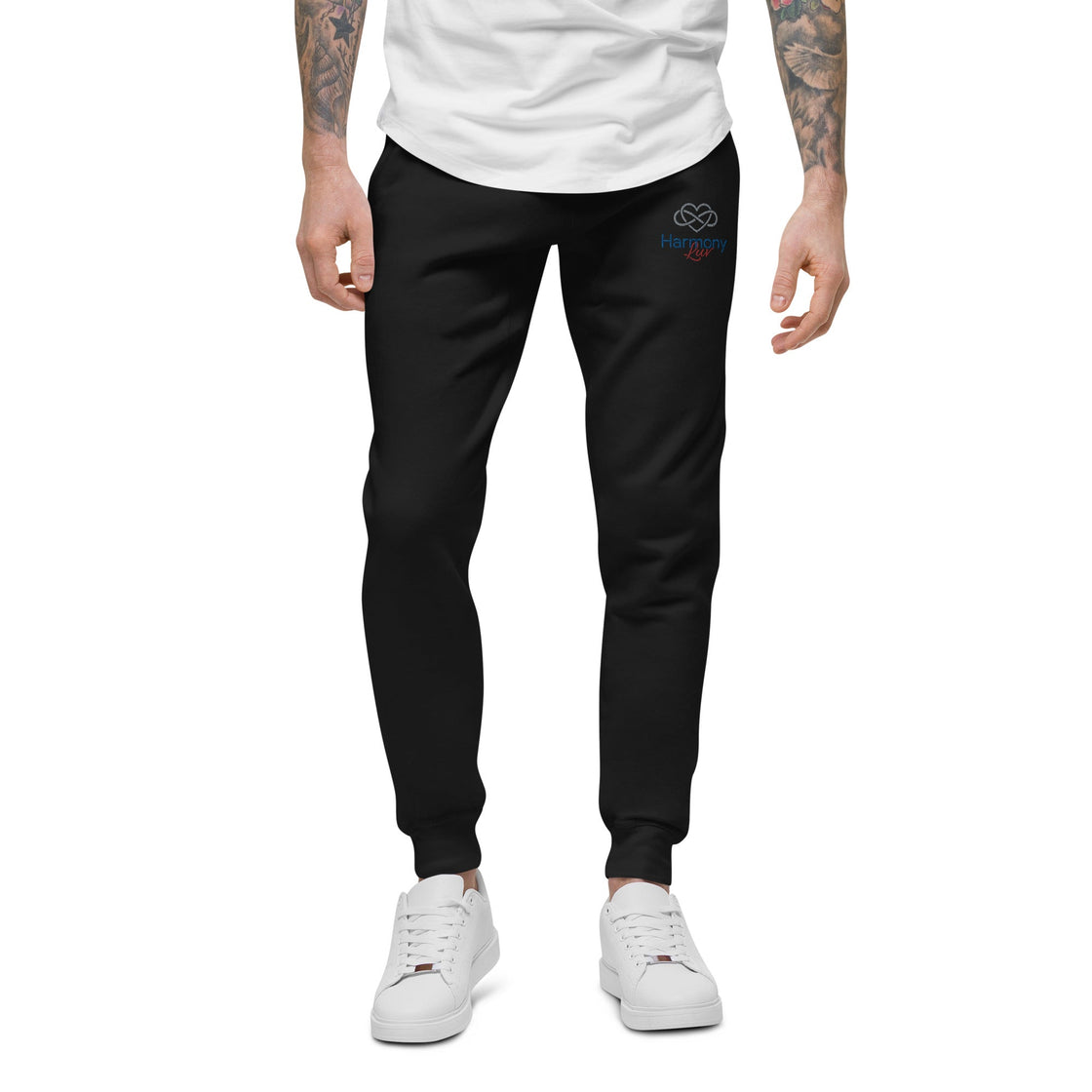 Harmony Luv Embroidered Unisex Sweatpants Black / Xs