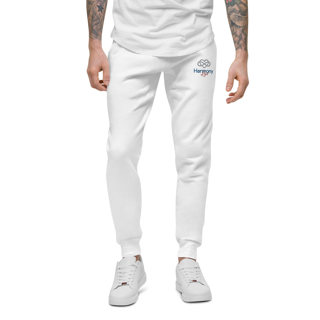 Harmony Luv Embroidered Unisex Sweatpants White / Xs