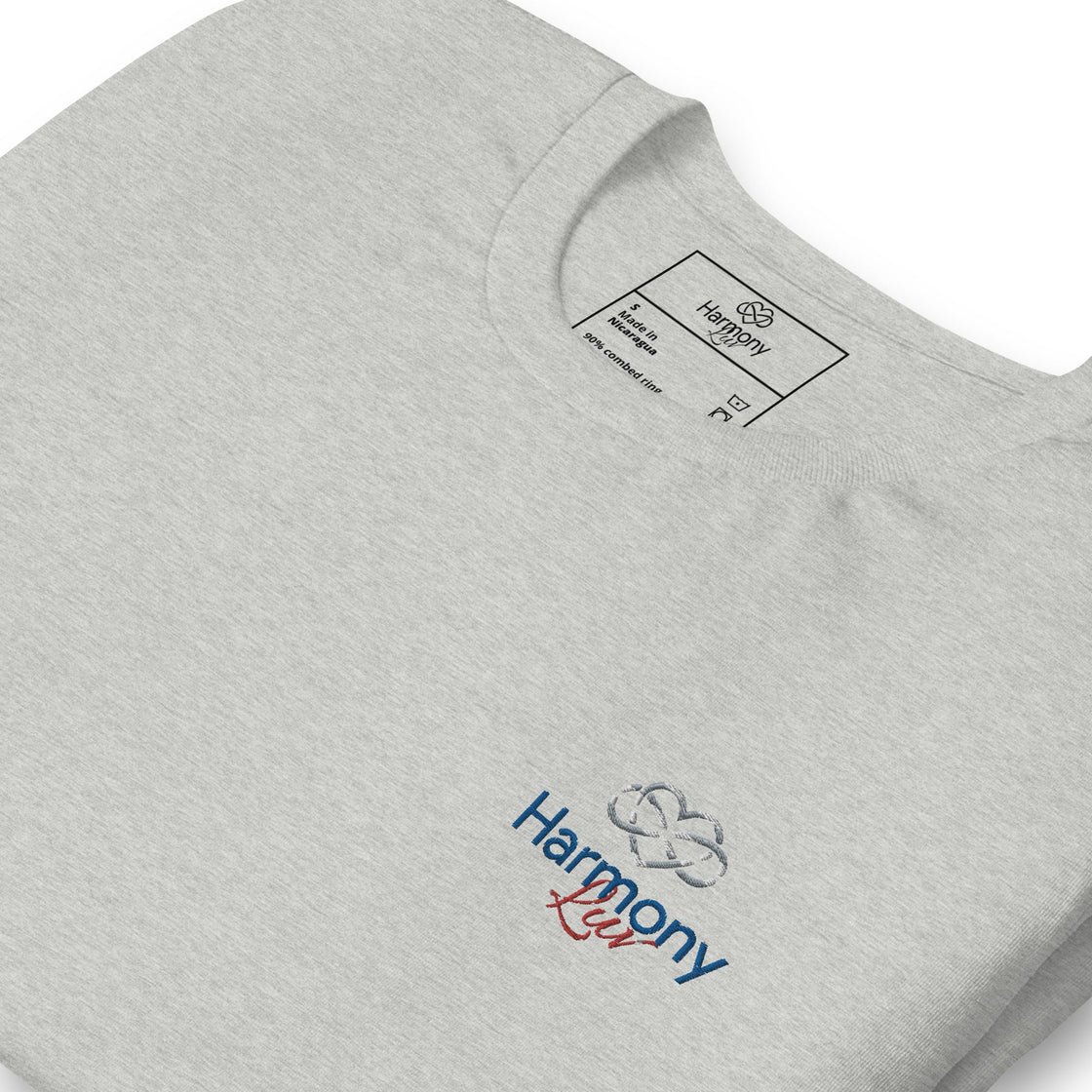 Harmony Luv Embroided Unisex T-Shirt Athletic Heather / S T-Shit