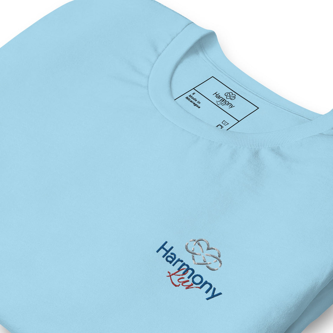 Harmony Luv Embroided Unisex T-Shirt Ocean Blue / S T-Shit